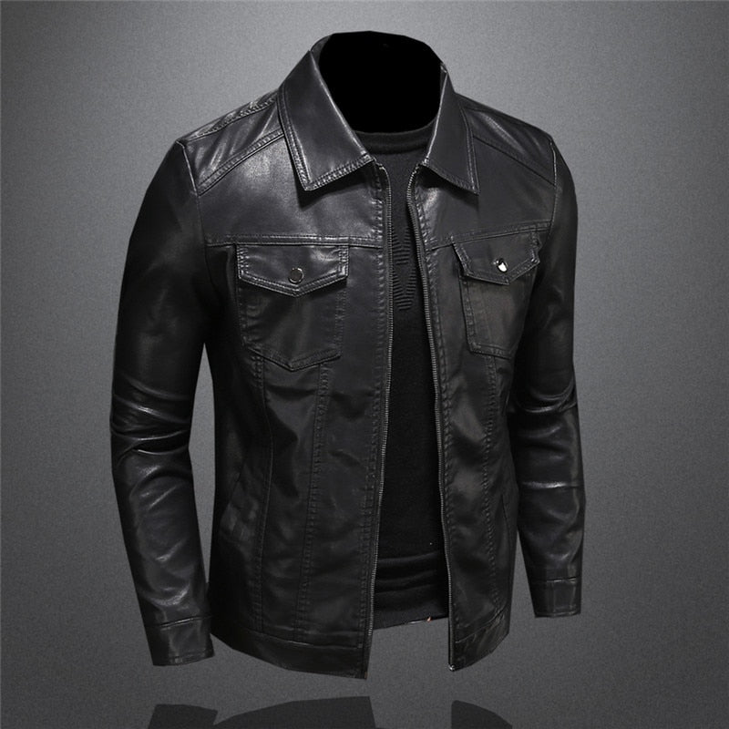 Men's Elegant Biker Style Jacket for All Occasions