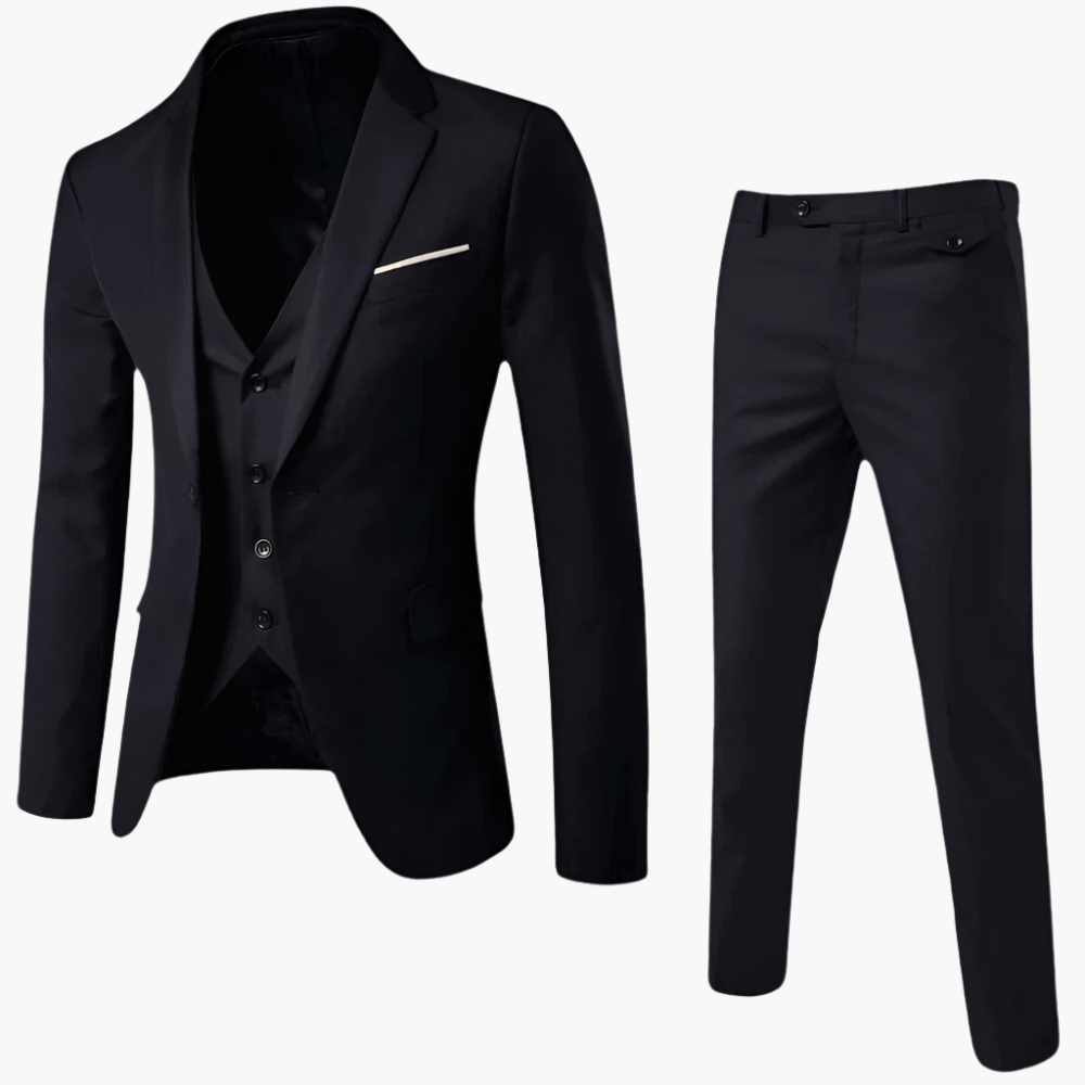 Costume Homme Élégant 2 Pièces – Veste et Pantalon, Style Classique pour Mariage et Affaires