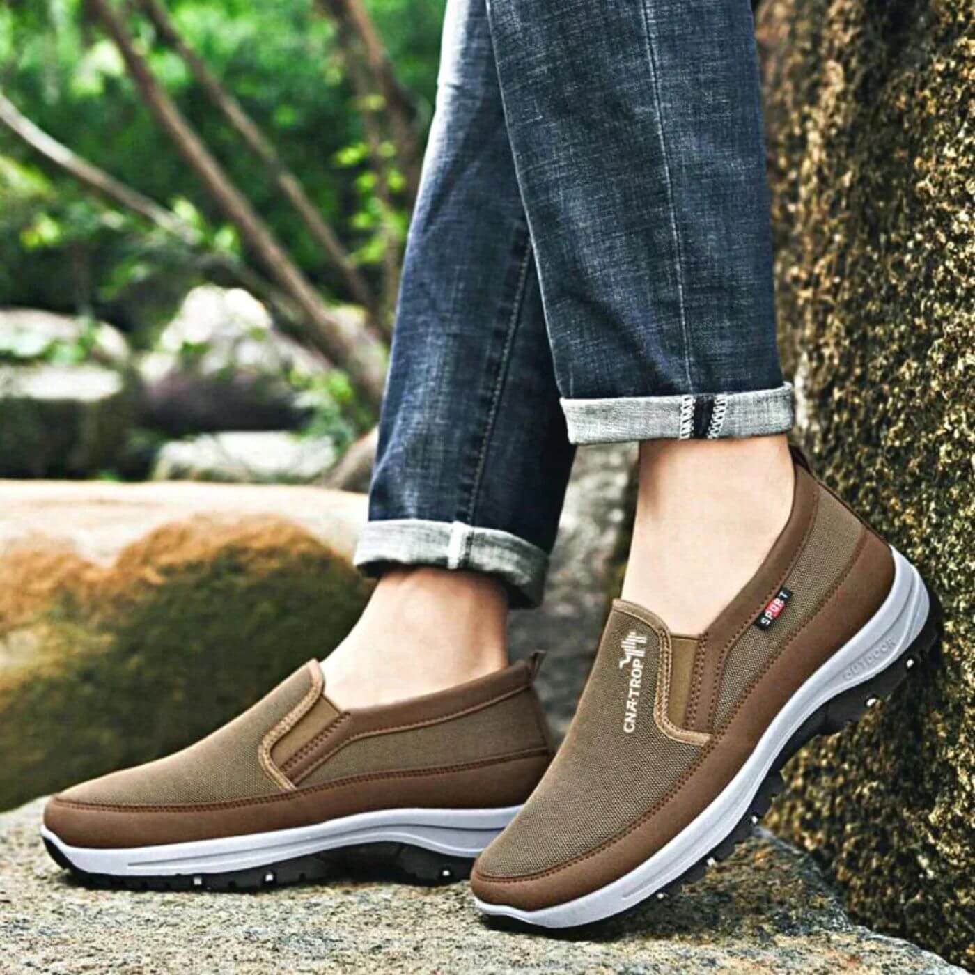 Chaussures slip-on homme confort marche style décontracté outdoor