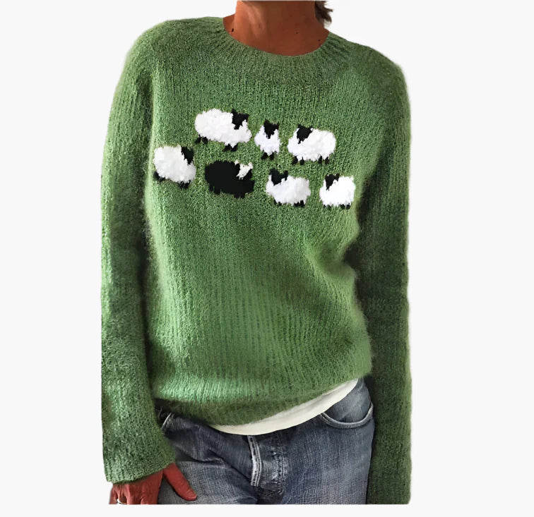 Pull femme style rétro pour automne, élégant et confortable, mode vintage