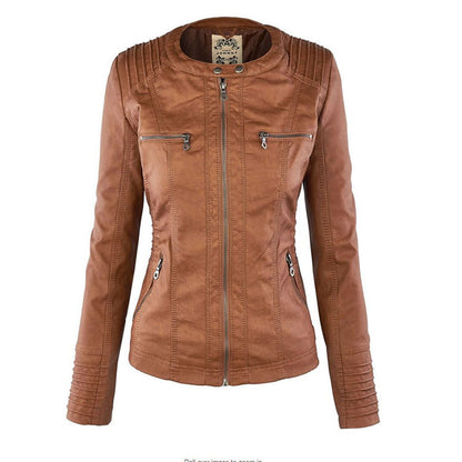 Chaqueta de mujer estilo motero con capucha – Elegante y versátil para todas las estaciones