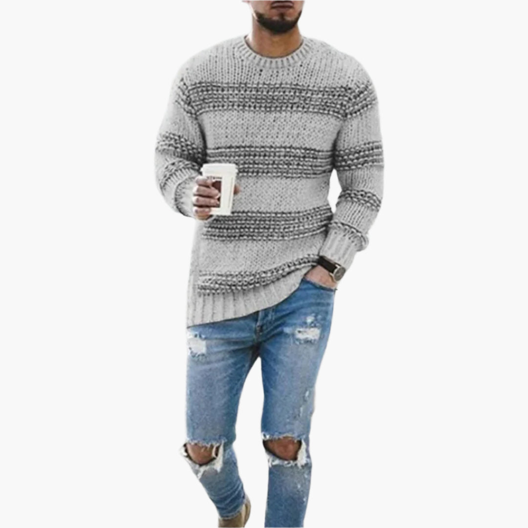 Thick knit sweater Nordic style for men – Casual and elegant for winter