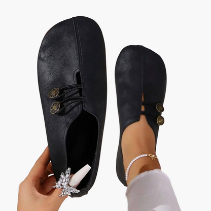 Chaussures confort femme style ballerine avec boutons décoratifs – Idéal usage quotidien et voyage