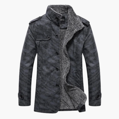 Giacca invernale uomo stile urbano con fodera calda e collo alto – Eleganza casual e comfort quotidiano