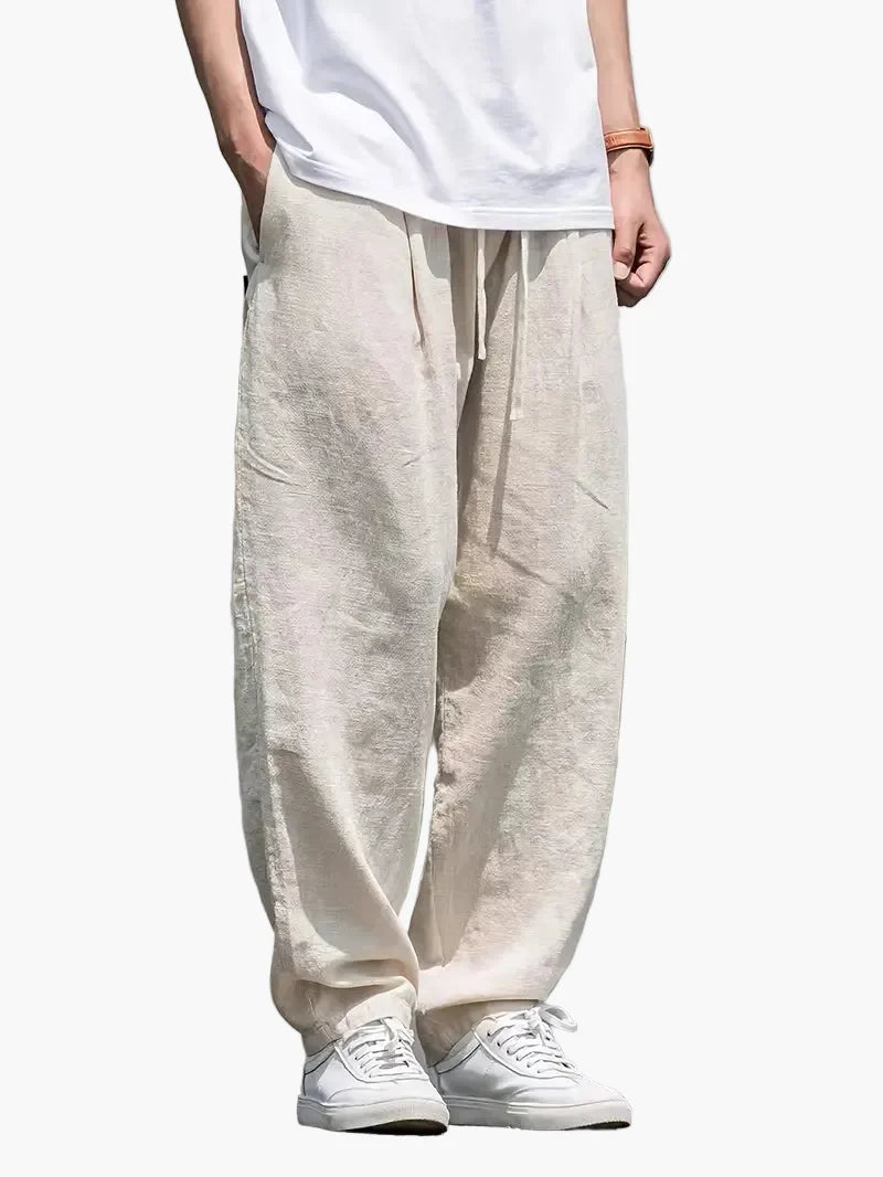 Luźne spodnie baggy męskie w swobodnym stylu miejskim na rekreację i wyjścia