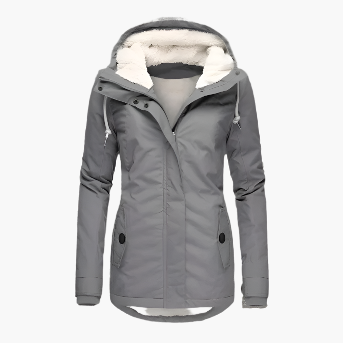 Cappotto invernale impermeabile con cappuccio da donna – Stile urbano e protezione quotidiana