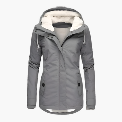 Cappotto invernale impermeabile con cappuccio da donna – Stile urbano e protezione quotidiana