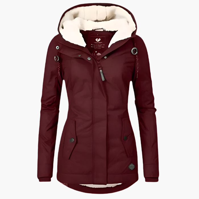Cappotto invernale impermeabile con cappuccio da donna – Stile urbano e protezione quotidiana