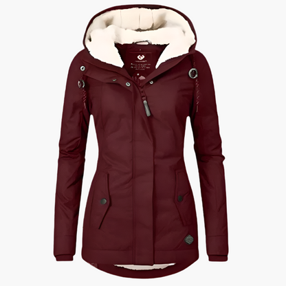 Cappotto invernale impermeabile con cappuccio da donna – Stile urbano e protezione quotidiana