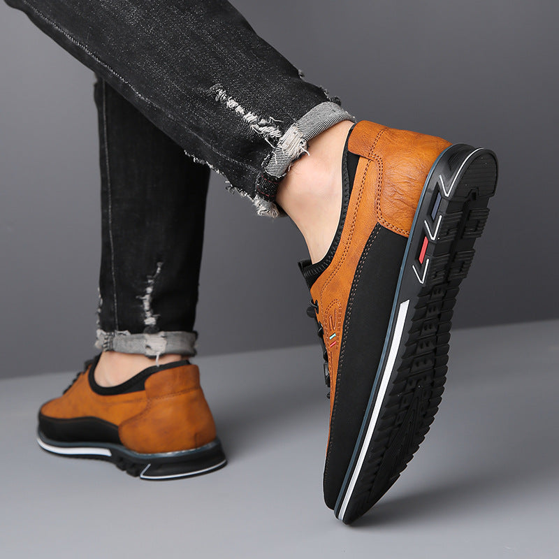 Afslappede herresko i urban stil, daglig komfort og moderne design