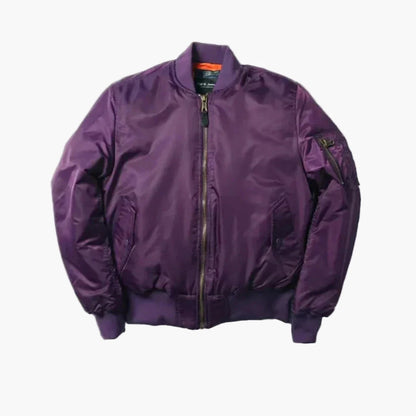 Unisex bomberjakke i urban pilotstil til mænd og kvinder, perfekt til hverdag og afslappede udflugter