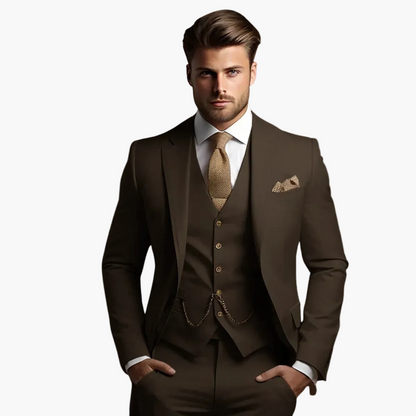 Abito uomo tre pezzi elegante stile moderno per occasioni formali e cerimonie