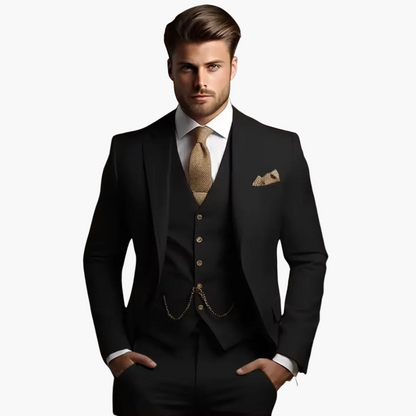 Abito uomo tre pezzi elegante stile moderno per occasioni formali e cerimonie