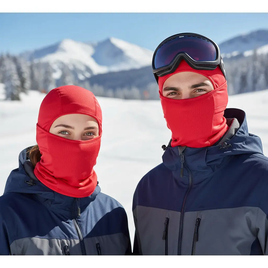 Unisex-balaclava til skiløb og vintersport - rød