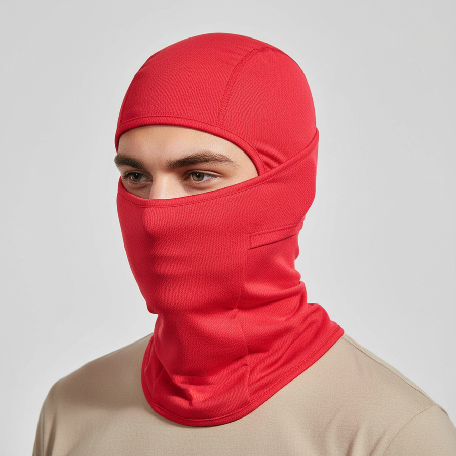 Unisex-balaclava til skiløb og vintersport - rød