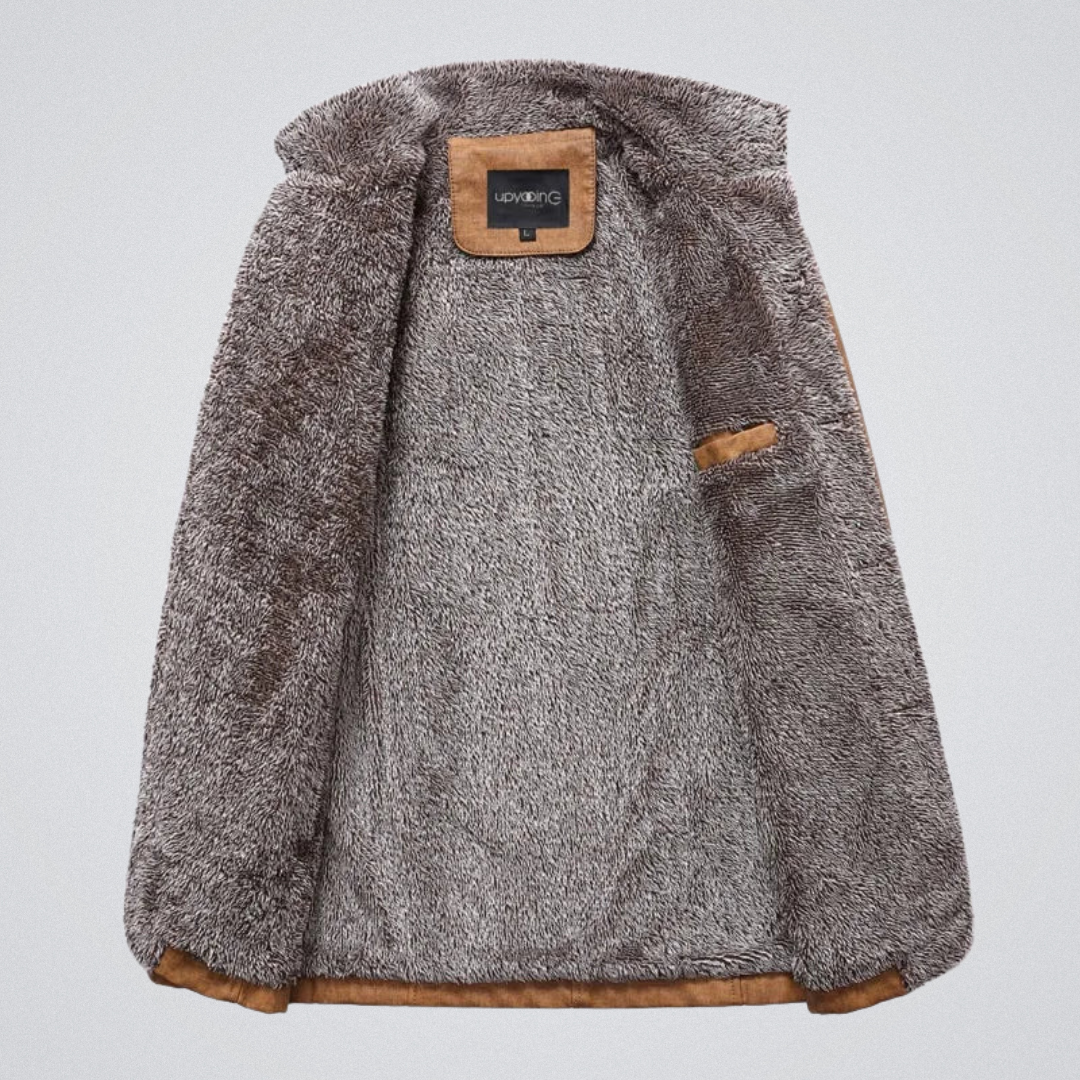 Giacca invernale uomo stile urbano con fodera calda e collo alto – Eleganza casual e comfort quotidiano
