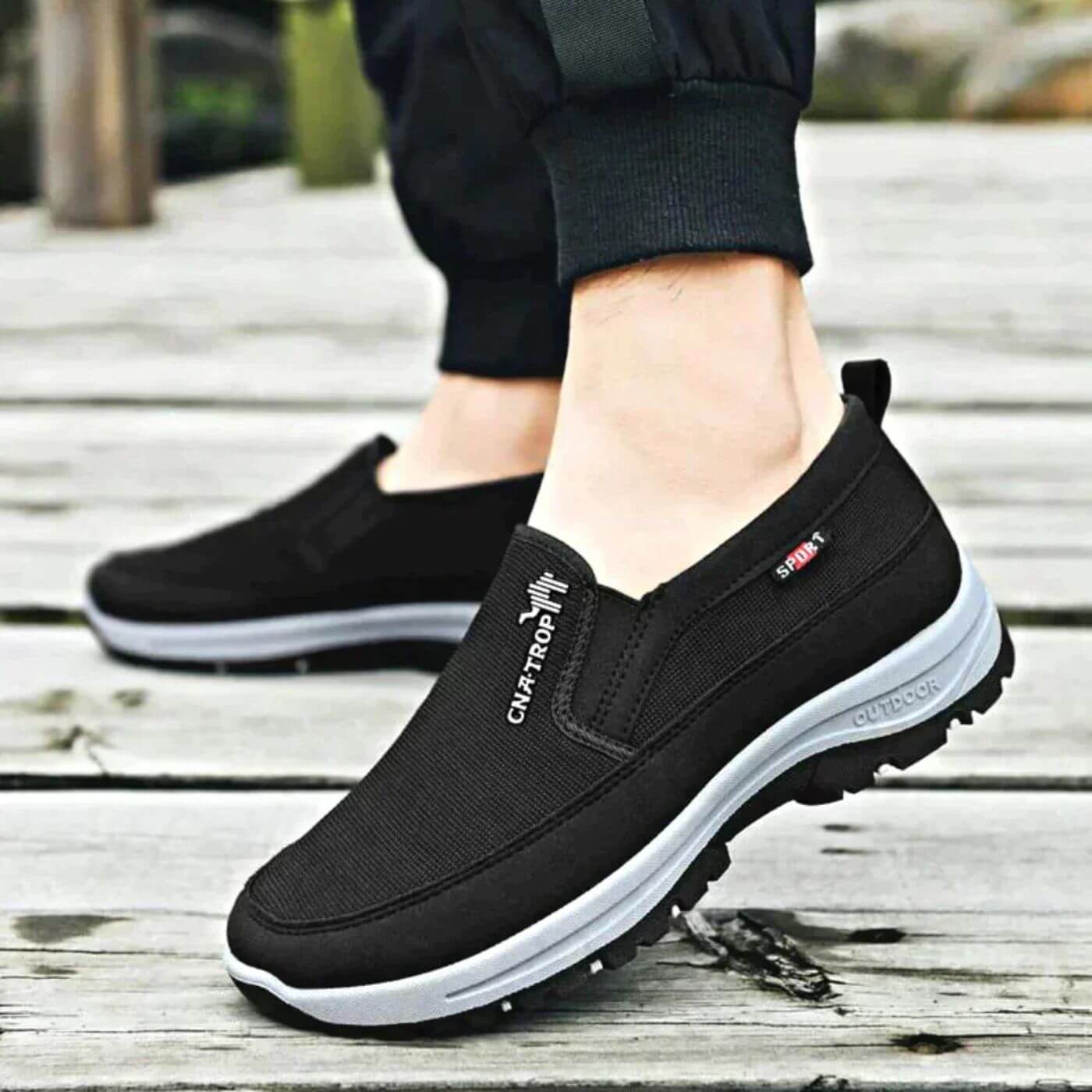 Chaussures slip-on homme confort marche style décontracté outdoor