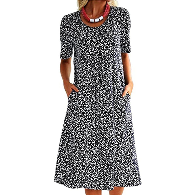 Robe à Encolure Dégagée pour Femme