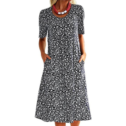 Robe à Encolure Dégagée pour Femme