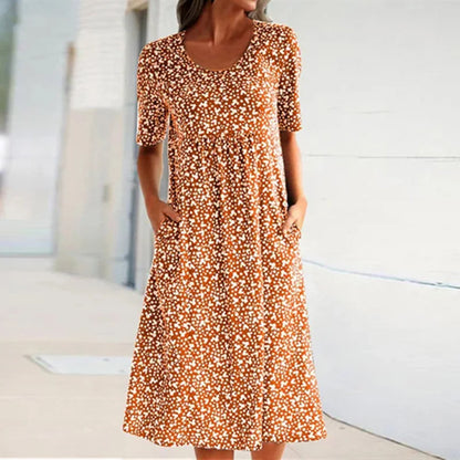 Robe à Encolure Dégagée pour Femme