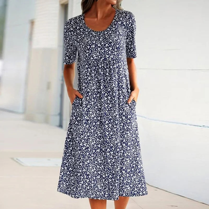 Robe à Encolure Dégagée pour Femme