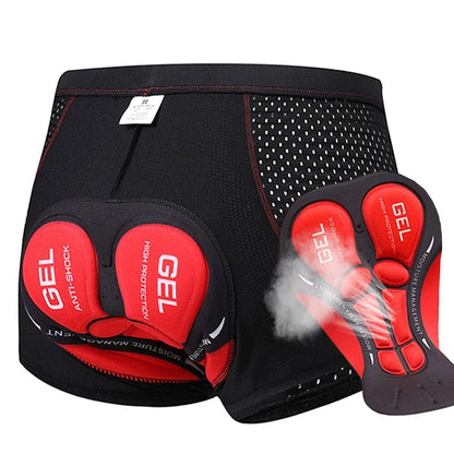 Short de cyclisme homme rembourré gel 5D respirant anti-choc pour longues distances