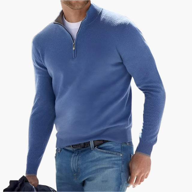 Maglione Uomo Mezza Cerniera Stile Moderno per Look Elegante e Casual