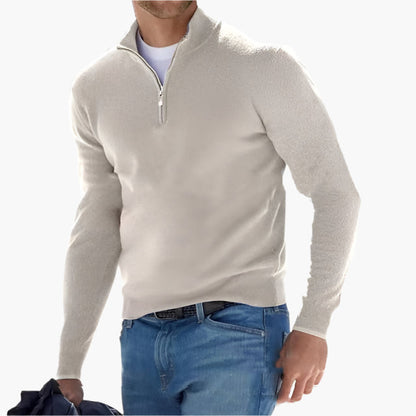 Maglione Uomo Mezza Cerniera Stile Moderno per Look Elegante e Casual