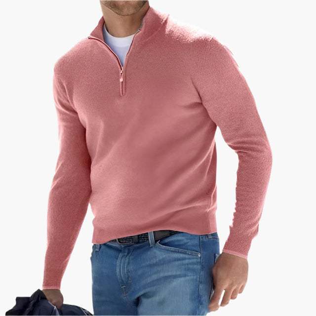 Maglione Uomo Mezza Cerniera Stile Moderno per Look Elegante e Casual