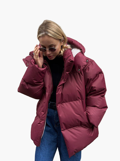 Chaqueta acolchada para mujer estilo urbano para invierno, cálida y a la moda