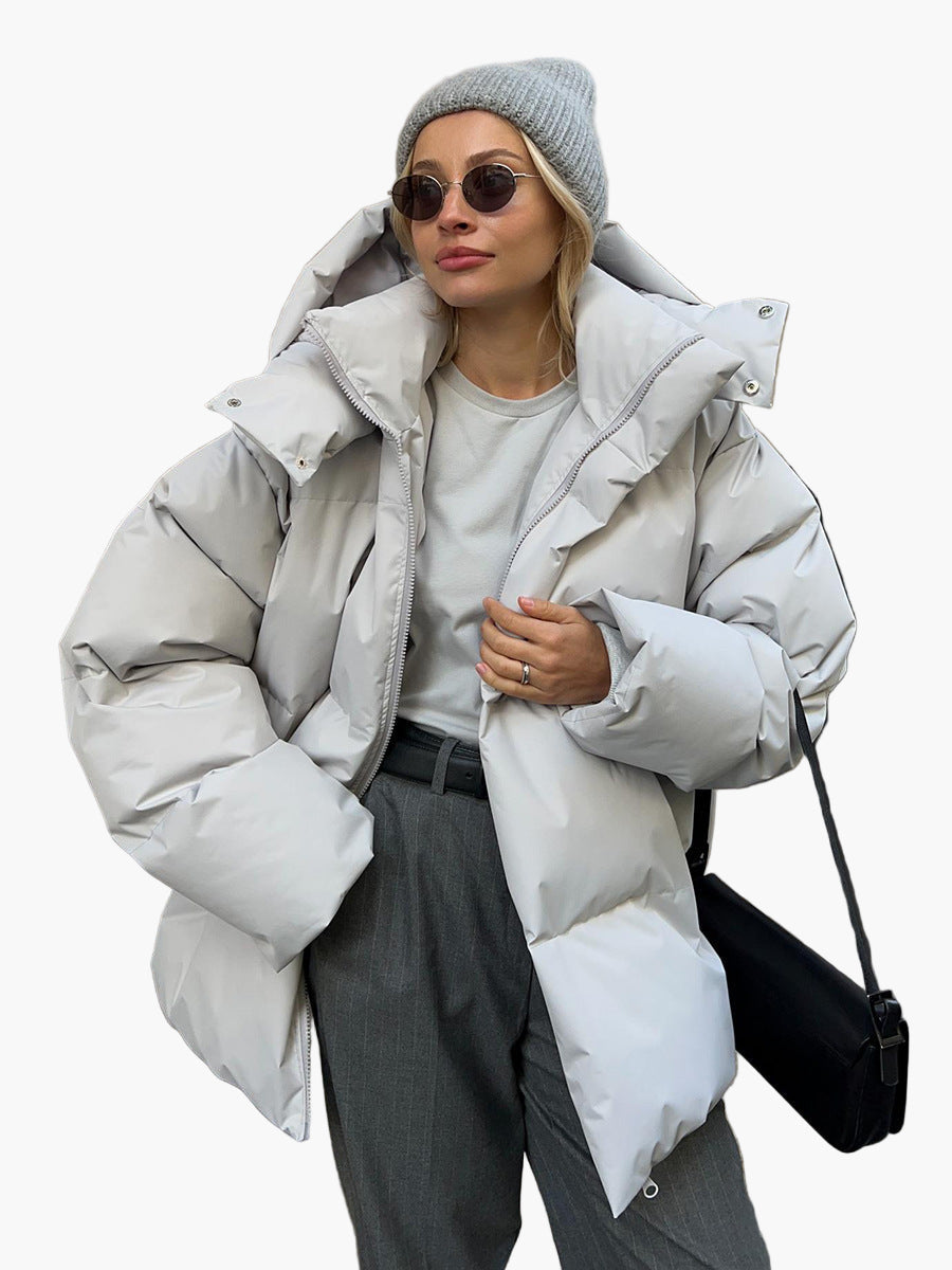 Chaqueta acolchada para mujer estilo urbano para invierno, cálida y a la moda