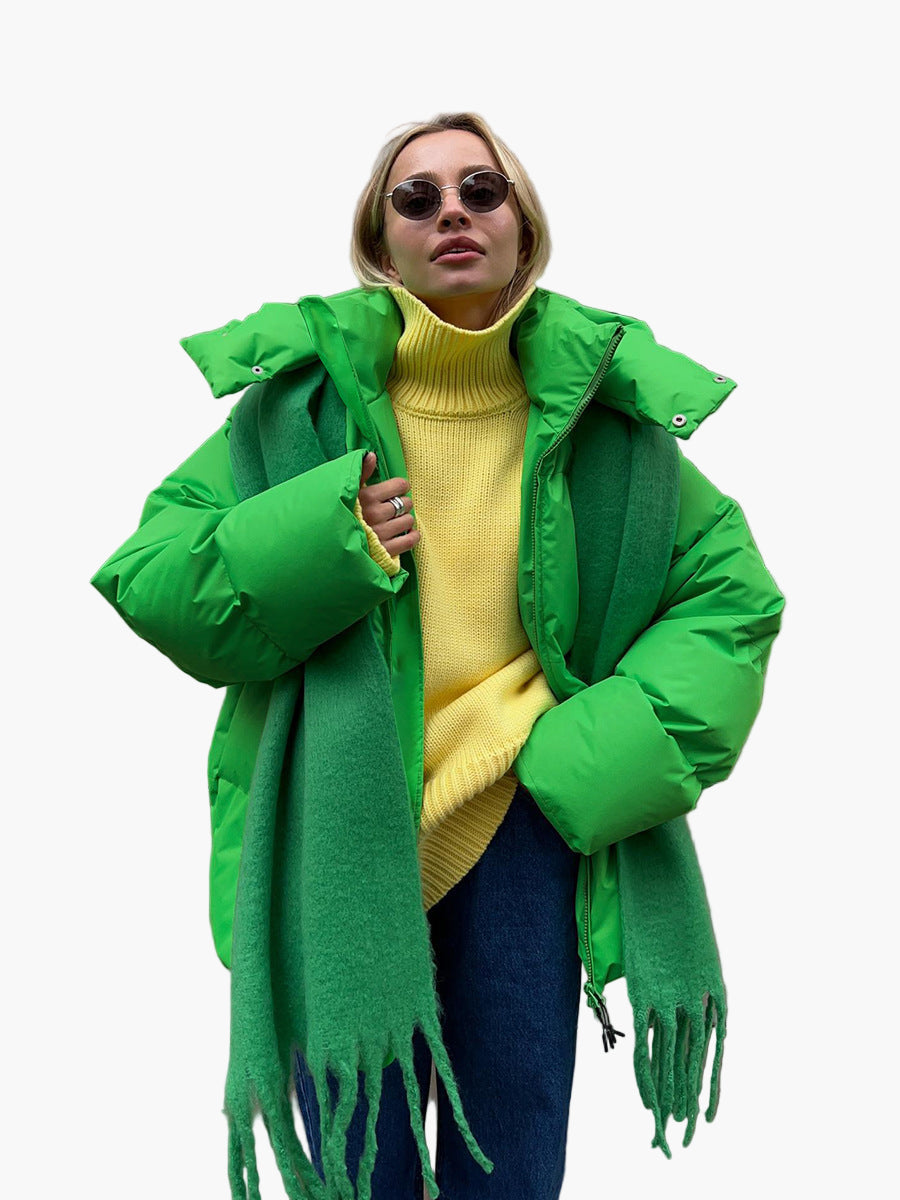 Chaqueta acolchada para mujer estilo urbano para invierno, cálida y a la moda