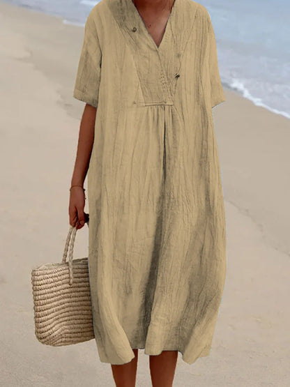 Vestido de Verano Casual para Mujer Estilo Bohemio con Cuello en V para Playa y Vacaciones

Source:
Robe d'Été Décontractée pour Femme Style Bohème à Col en V pour la Plage et les Vacances