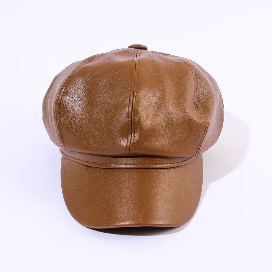 Glanzende newsboypet in retrostijl voor dames