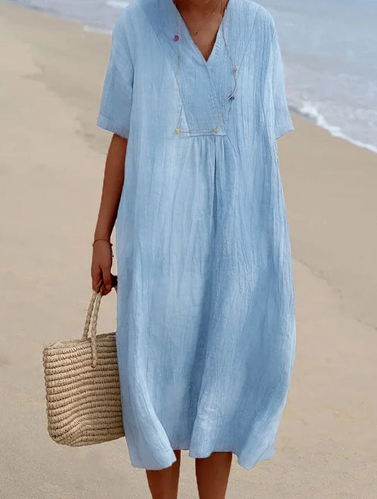 Vestido de Verano Casual para Mujer Estilo Bohemio con Cuello en V para Playa y Vacaciones

Source:
Robe d'Été Décontractée pour Femme Style Bohème à Col en V pour la Plage et les Vacances