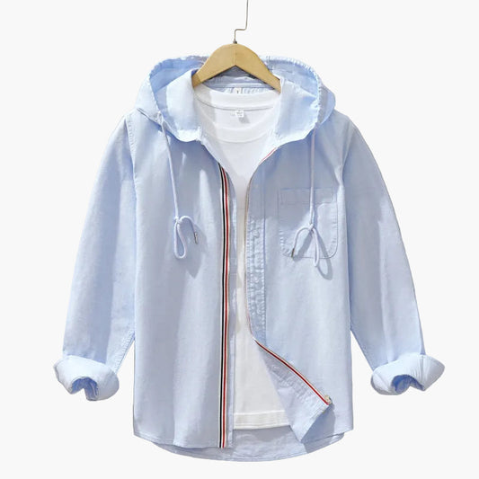 Casual hooded shirt for men, urban and versatile style