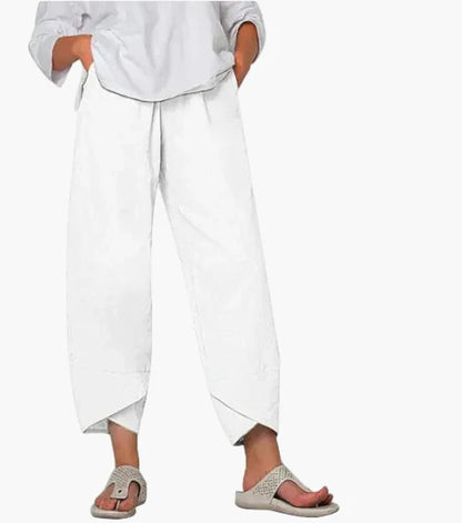 Pantalon cropped ample style décontracté pour femme – Élégance quotidienne et confort