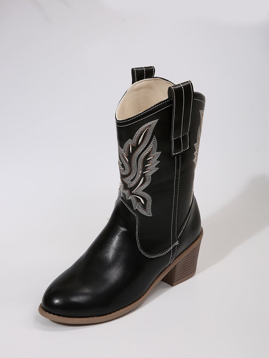 Botas western de mujer con bordado ornamental