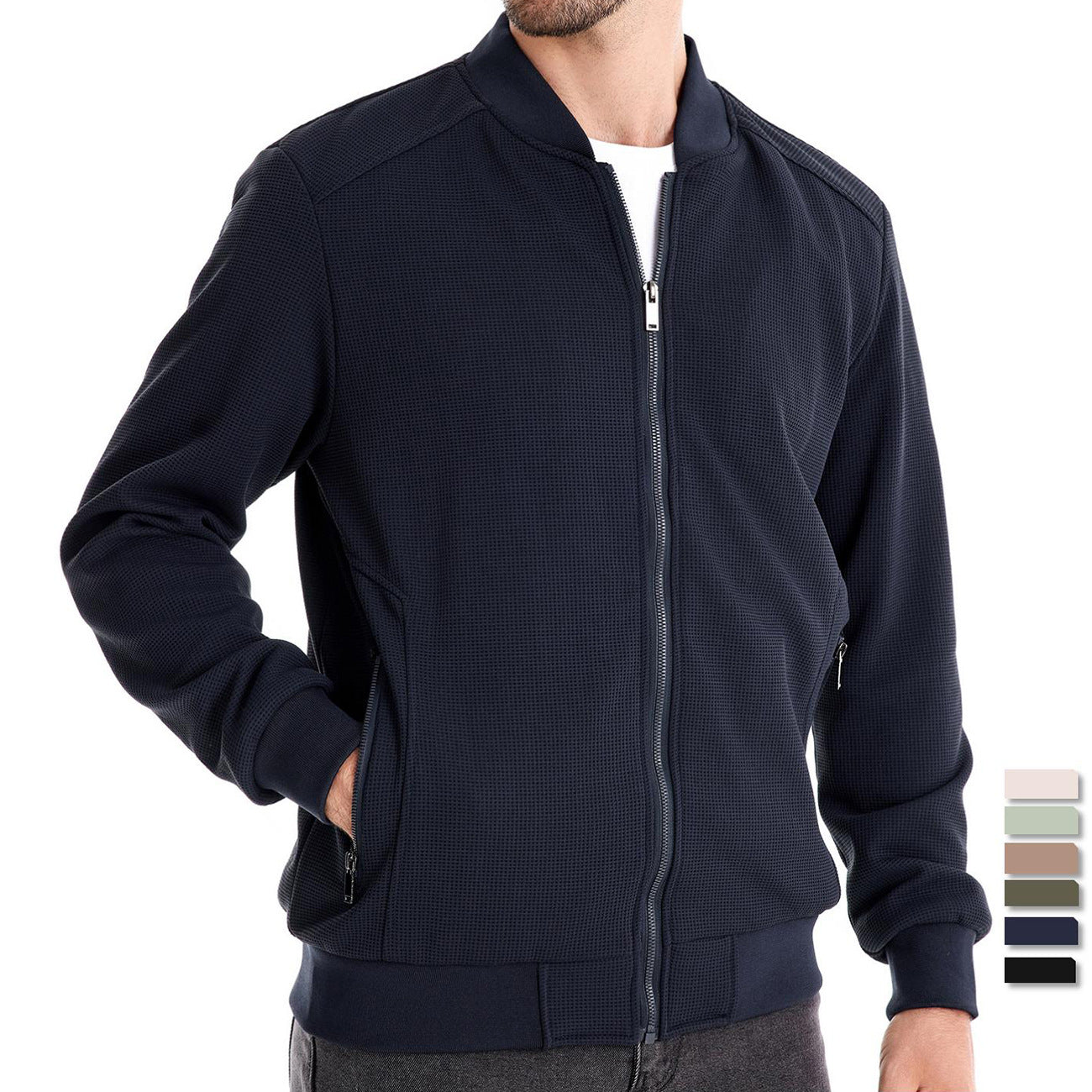 Chaqueta para hombre estilo bomber urbano de media temporada casual