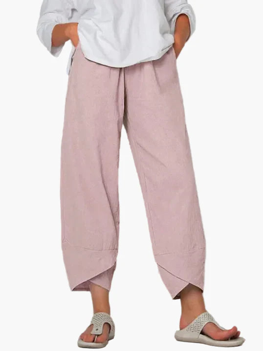 Pantalon cropped ample style décontracté pour femme – Élégance quotidienne et confort