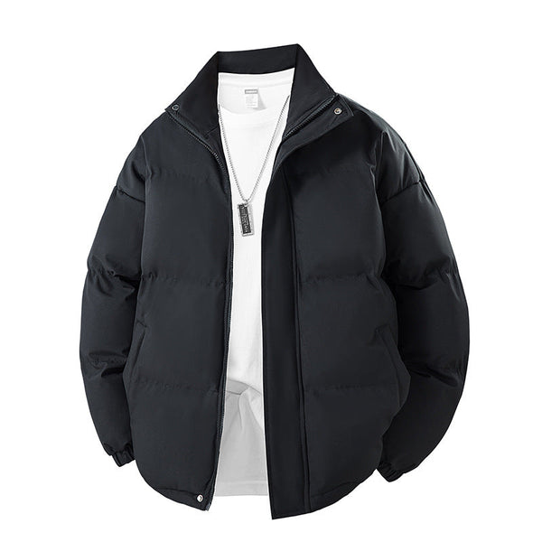 Doudoune matelassée unie col montant homme