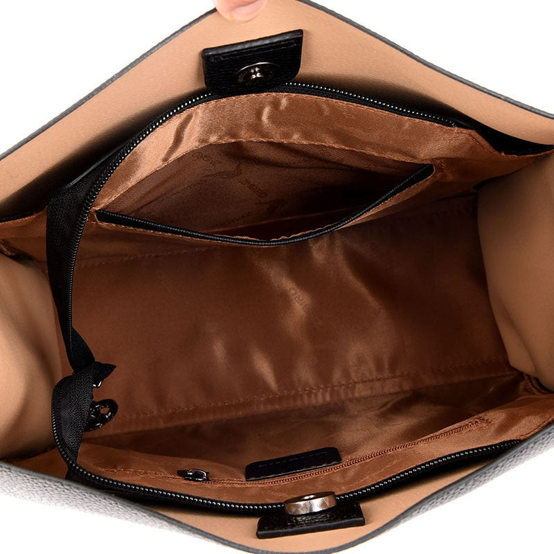 Sac à bandoulière de couleur unie grande capacité
