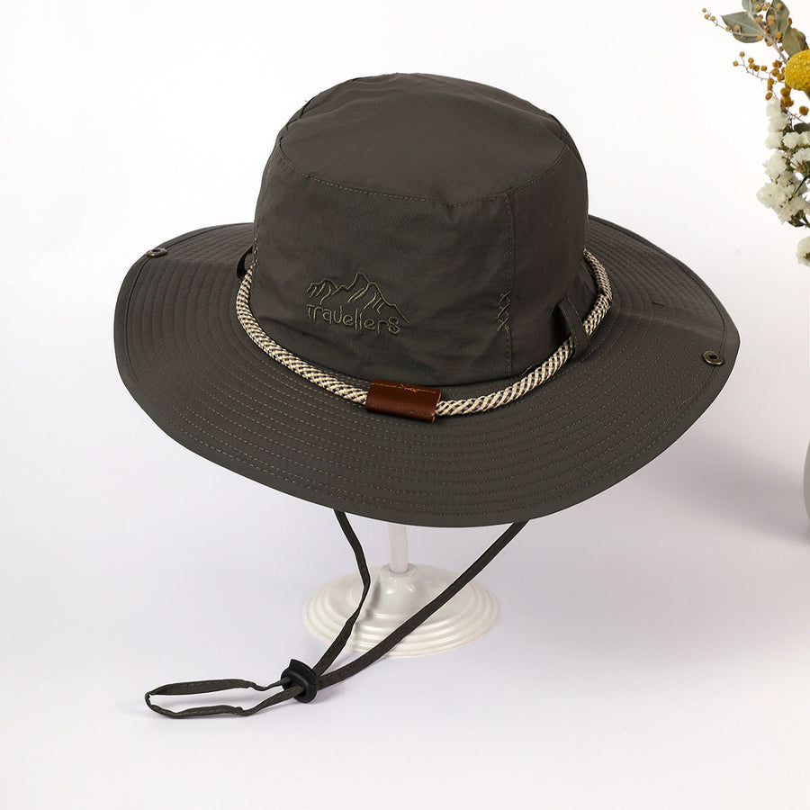 Unisex hiking bucket hat with adjustable drawstring - Multiple colors