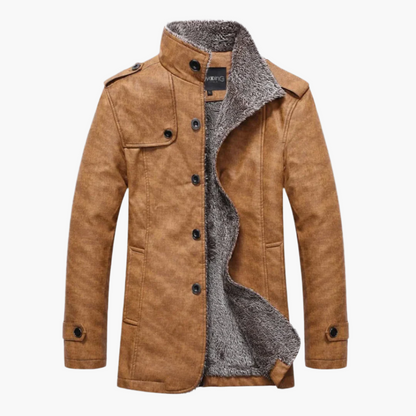 Giacca invernale uomo stile urbano con fodera calda e collo alto – Eleganza casual e comfort quotidiano