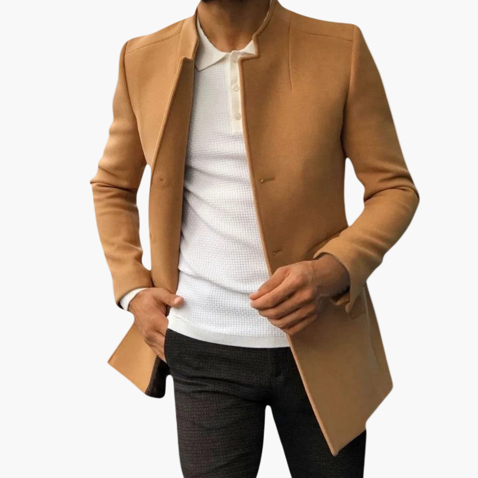 Cappotto uomo mezza stagione elegante taglio moderno stile urbano versatile