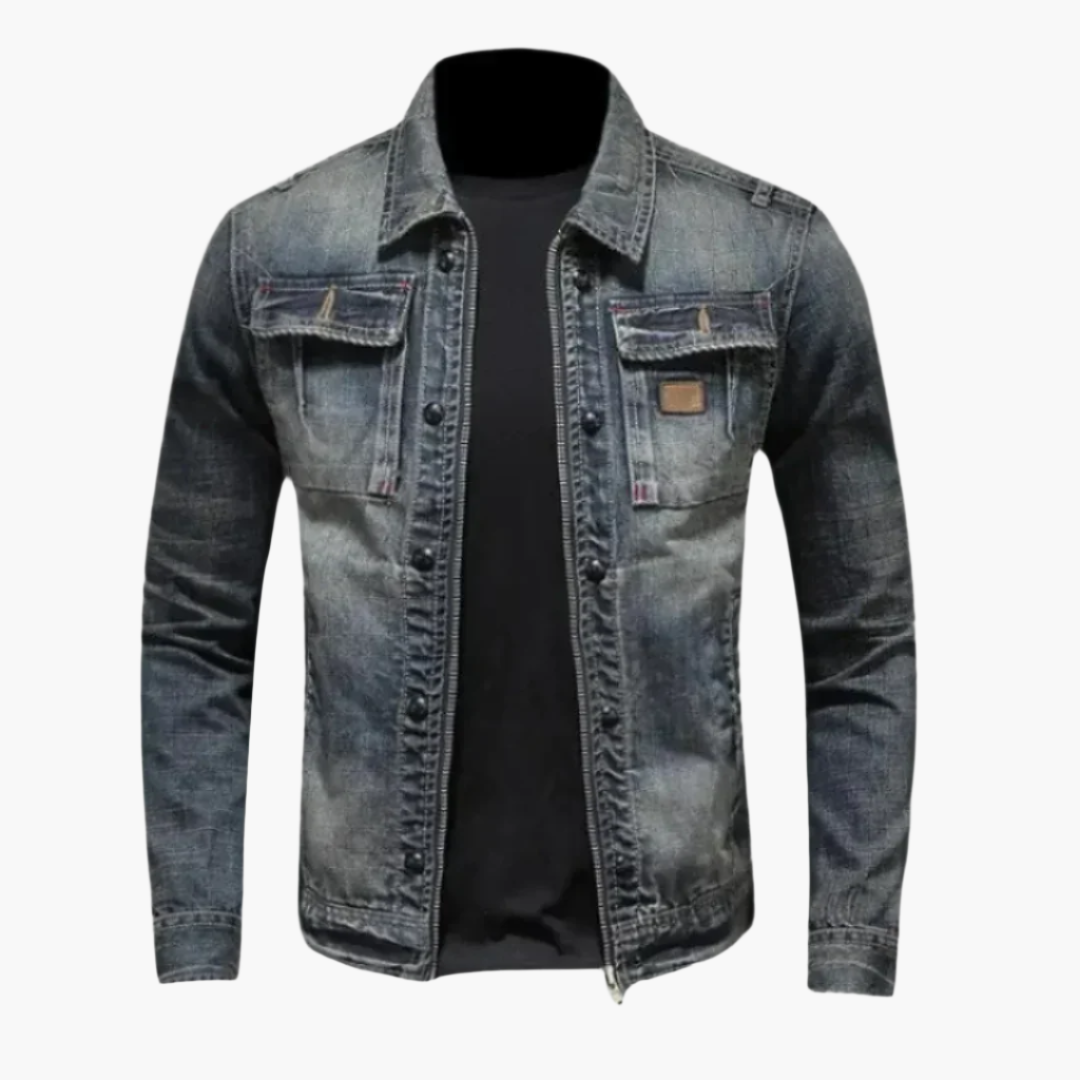 Męska klasyczna kurtka jeansowa – miejska elegancja i ponadczasowy look
