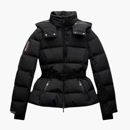 Chaqueta acolchada de mujer ceñida elegante e impermeable para invierno