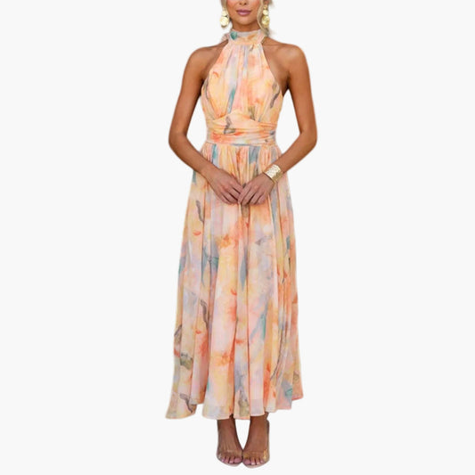 Robe Longue Femme Élégante Style Bohème pour Cérémonie, Cocktail et Mariage