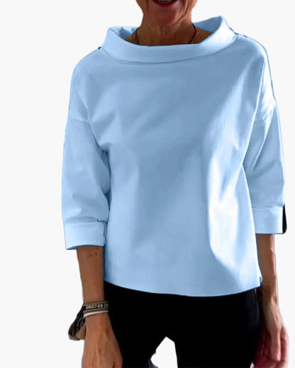 Elegant topp med ståkrage för dam – modern och mångsidig stil