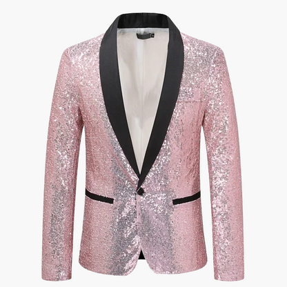 Chaqueta de noche elegante para hombre con lentejuelas para eventos y fiestas